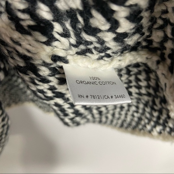 NWT Eileen Fisher Sz Medium Stand Collar Long Jacket Cotton Chunky Sweater $358 - Picture 6 of 6